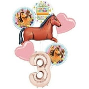 Mayflower Spirit Riding Free Party Supplies 3rd Birthday Brown Horse Balloon Bouquet Decorations