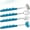 Blue, variant on 4Pcs Different Back Scratcher Extendable Back Massager Tool with Rubber Handles, Metal Portable Telescoping Back Scratcher, Stocking Stuffers for Men Women Kids Adults
