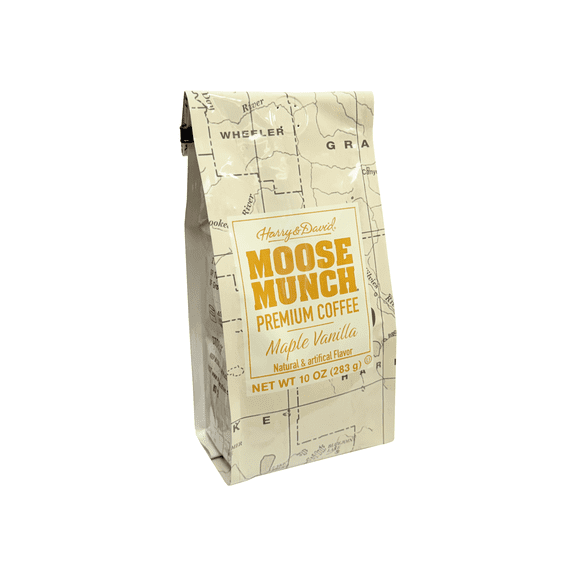 Harry & David Moose Munch Maple Vanilla Gourmet Ground Coffee, Medium Roast, 12 Oz