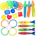 thumbnail image 3 of Juguetes de buceo para niños y adultos, divertido juego de buceo, tiburón, cohete, Juegos de Verano, accesorios de piscina, regalo, 2023, 3 of 4