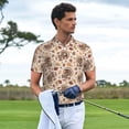 thumbnail image 3 of Honeii Cute Autumn Turkey Print Polo Shirt, A Classic Short-Sleeved, Button-Down Golf Shirt for Men,Mens Polo Shirts Short Sleeve-3X-Large, 3 of 6