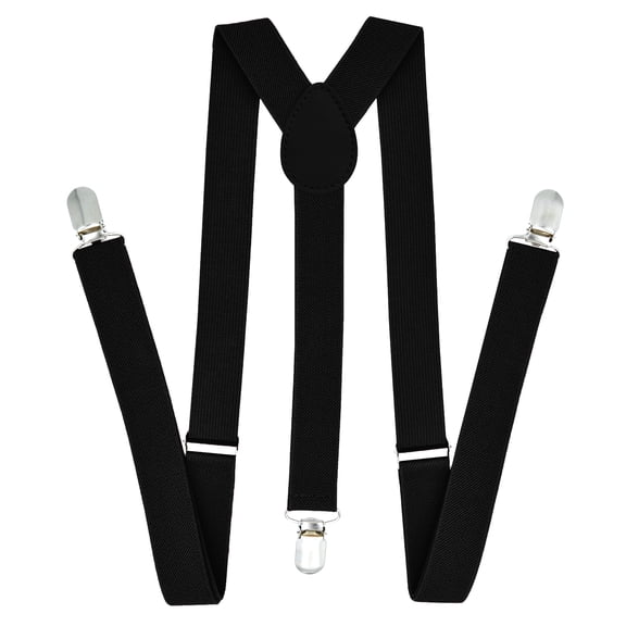 Trilece Suspenders for Men Women Adult Tuxedo Wedding Suit Halloween Costume Accessories (Black)