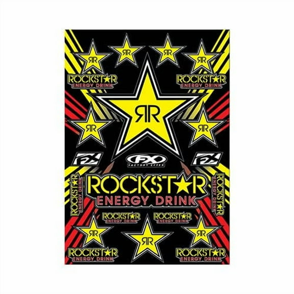 Factory Effex 15-68702 Sponsor/Logo Sticker Sheets Rockstar Sticker Sheet