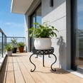 thumbnail image 4 of European Style Single Tier Wrought Iron Greenery Stand, Floor Standing Display Rack for Balcony Potted Greenery, 1 Count, 4 of 6
