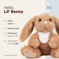 thumbnail image 3 of Bearington Lil' Benny Easter Bunny Stuffed Animal - 6" Brown Easter Stuffed Animals for Everyday Cuddles and Playtime - Adorable Bunny Rabbit Plush Gift for Babies, Toddlers, and Kids, 3 of 7