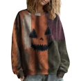 thumbnail image 2 of LIZUOJUN Fall Sweatshirt for Women Crew Neck Holiday Graphic Print Loose Fit Casual Long Sleeve Soft Fabric Comfortable Cozy Everyday Wear Pullover Tops, XXL, 2 of 6