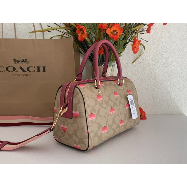 Coach Light Khaki Logo Floral Mini Rowan Crossbody Bag, Best Price and  Reviews