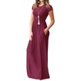 thumbnail image 3 of ZXSXSY Women Short Sleeve Tank Top Long Dress Beach Maxi Dresses, 3 of 4