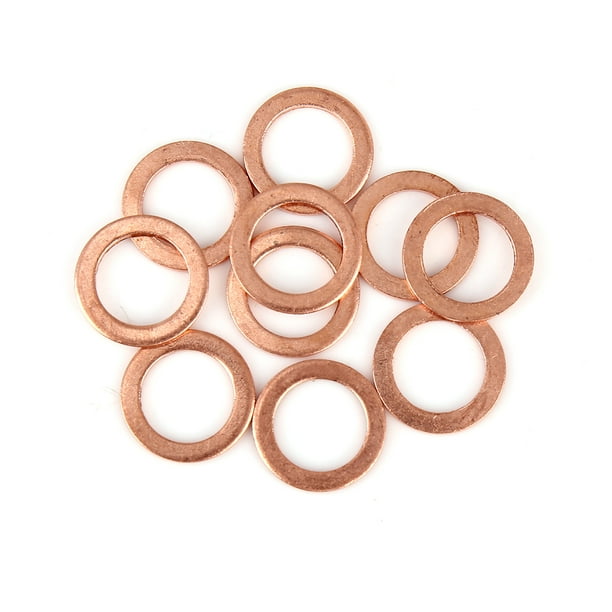 10Pcs Arandela de Cobre círculo de Junta de Sellado Plana para Coche de 14x20x1,5mm