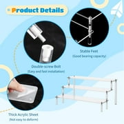 Acrylic Riser Display Shelf, Tabletop 3-Tier Display Riser Organizer, Countertop Display Stand, Large Showing Shelf for Display Cupcake/Perfume/Makeup Collection