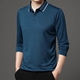 thumbnail image 1 of Blusa y camisa de manga larga con cuello vuelto para hombre, pijama deportivo para el hogar, camiseta de color liso, blusa deportiva de poliéster para hombre, 1 of 9