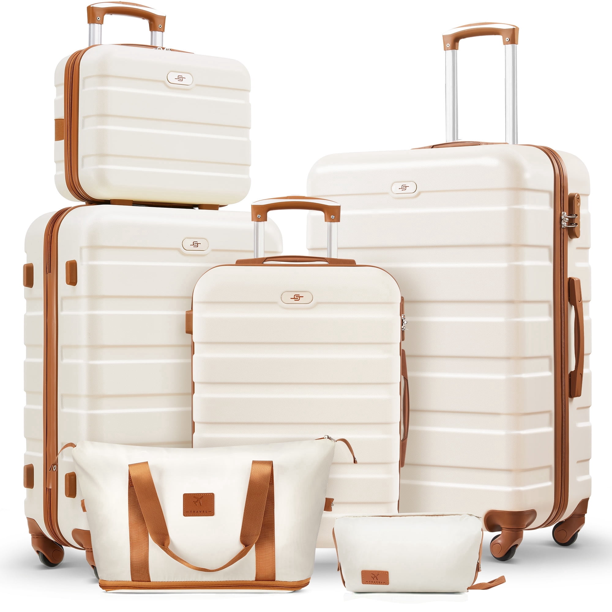 Ginza Travel Lightweight 3 Piece Hard Shell Luggage Set with