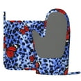 thumbnail image 3 of Kll Abstract Colorful Butterflies Oven Gloves And Pot Holders Grill Gloves - Oven Gloves And Pot Holders, Non-Slip Cooking Gloves With Recycled Pads, 3 of 9