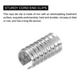 thumbnail image 4 of Leather Rope Crimp Clips, 5.5x11mm Cylindrical Cord End, Silver Tone, 200Pack, 4 of 6