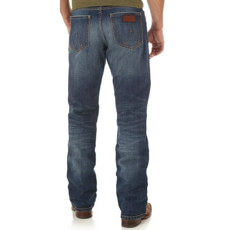 Indigo Striped Jeans - Wrangler Men's Retro Indigo Relaxed Fit Jeans Boot Cut - Wrt20jh