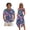 Tropical Hibiscus Plumeria Palm Leaves, variant on Whosucclay Jellyfish Coral Print Matching Hawaiian Outfits for Couples, Women's Casual Summer Sleeveless Crewneck Dress with Pockets Men's Hawaiian Button Down Aloha Shirt, S
