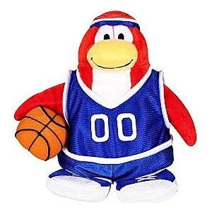 9' Plush Player - Disney Club Penguin 6.5 Inch Series 3 Plush Figure Basketball Player (Includes Coin with Code!) by, By Jakks Pacific