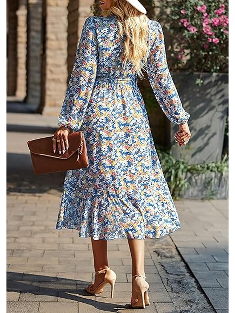 PRETTYGARDEN Women's Floral Print Boho Dress Long Sleeve Wrap V Neck Ruffle Belted A-Line Flowy Maxi Dresses - Walmart.com PRETTYGARDEN Women's Floral Print Boho Dress Long Sleeve Wrap V Neck Ruffle Belted A-Line Flowy Maxi Dresses - Walmart.com