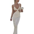 thumbnail image 7 of Womens Sexy Cutout Bodycon Dress Elegant Spaghetti Strap Dress Backless Dress, 7 of 7