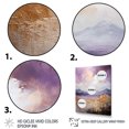 thumbnail image 3 of Designart "Purple & Gold Mountain Vista I" Landscapes Canvas Wall Art - Modern Purple Abstract Landscapes Hallway Wall Art Decor, 3 of 6