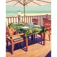 thumbnail image 2 of nqOlkjepod Summer Palm Trees Outdoor Tablecloth with Umbrella Hole & Zipper, Watercolor Green Nature Forest Rectangle Table Cover 52x70 Inch, Dining Waterproof Table Cloth Protector for Patio/Party, 2 of 7