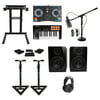 Hercules+M-Audio Package w/USB DJ Controller+Keyboard+Monitors+Headphones+Mic