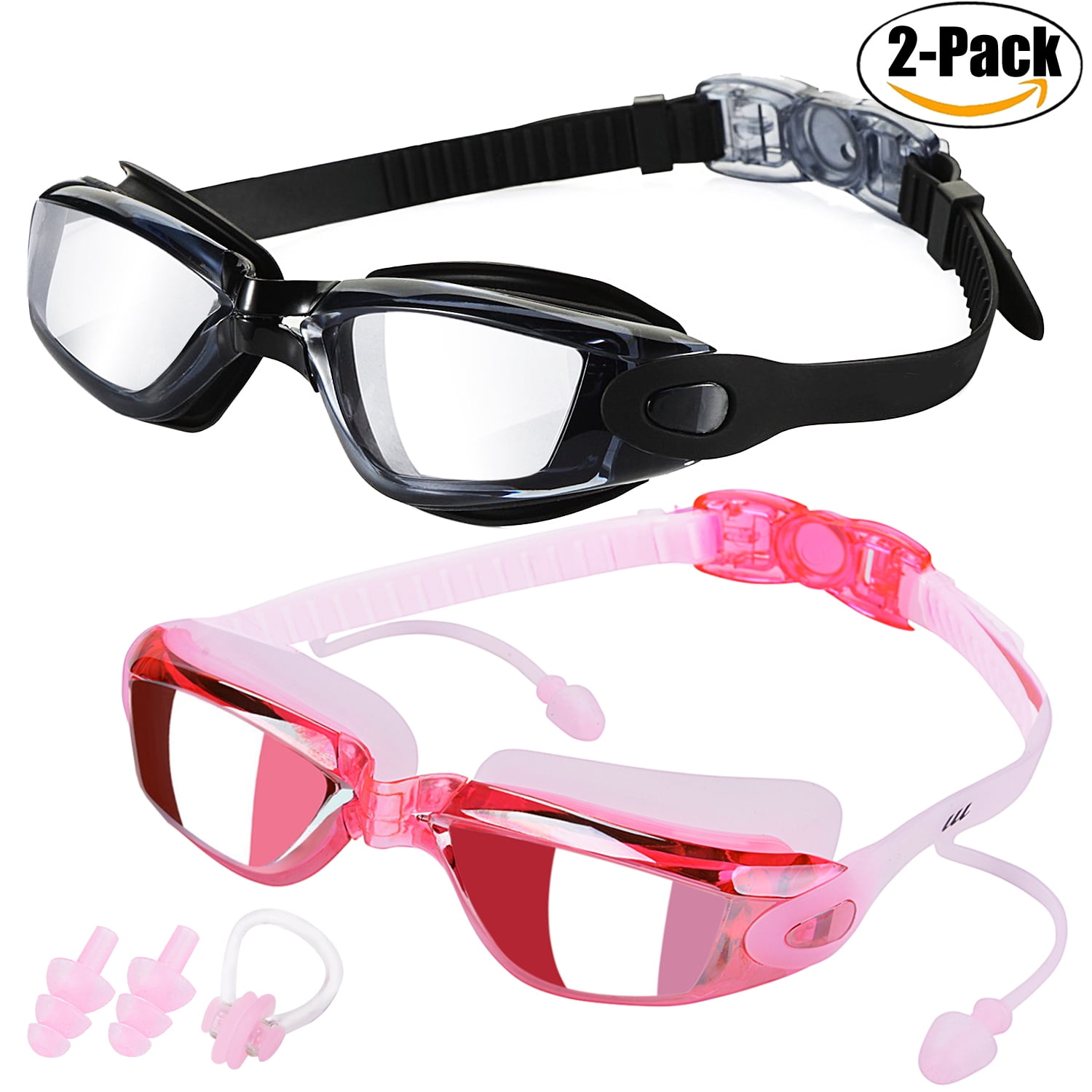 2 Pack Swim Goggles No Leaking Anti-Fog UV Protection Clear & Electroplating Swimming Goggles for Adult Men Women Youth... by Outgeek