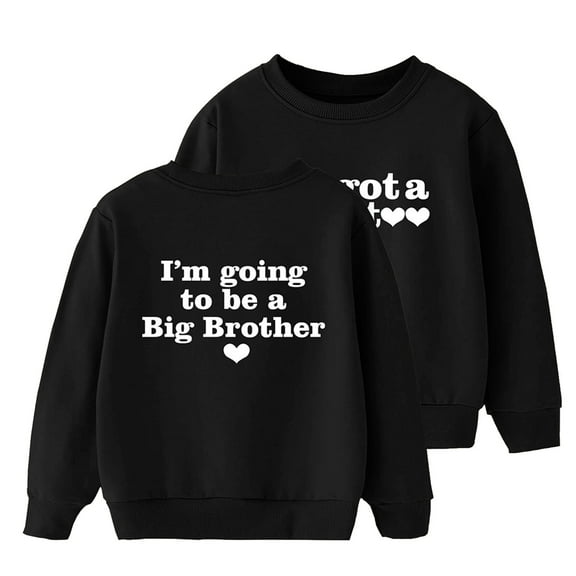 Qopobobo Boys Sweatshirts Toddler Sweater Toddler Baby Boy Crewneck Sweatshirt Pullover Shirt Fall Clothes Black,7-8 Years