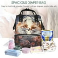 thumbnail image 5 of Daiia Romantic Flower Fox Large Capacity Baby Bag Waterproof Stylish Diaper Bag Mummy Backpack Adjustable Straps Diaper BagBaby Essentials Bag, 5 of 6