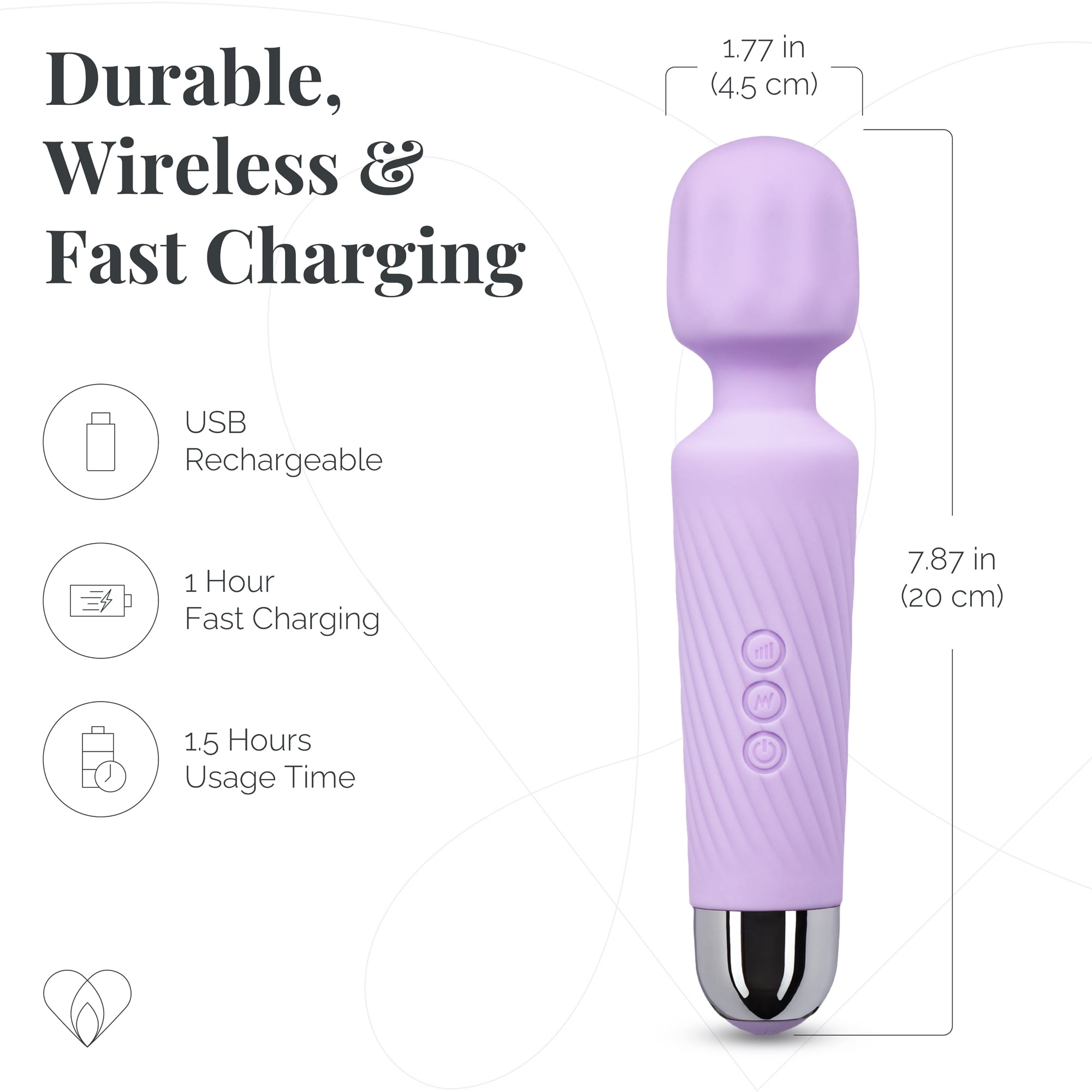 Luna Personal Vibrating Wand Massager, Hot Pink - Walmart.com