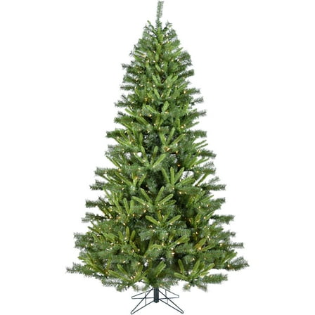 Christmas Time 7.5-ft. Norway Pine Artificial Christmas Tree, 600 Dual Multi & Warm White LED Lights