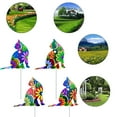 thumbnail image 3 of POYOGA 7” Cat Decorative Garden Stakes Metal Yard Art with Colorful Kitten Design, 3 of 8