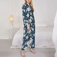 thumbnail image 5 of Wukai Lilies Flowers Print Women's Pajama Set - Soft Long Sleeve Sleepwear for Comfort and Style-Large, 5 of 9
