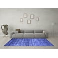 thumbnail image 3 of Ahgly Company Machine Washable Indoor Rectangle Oriental Blue Industrial Area Rugs, 2' x 4', 3 of 4