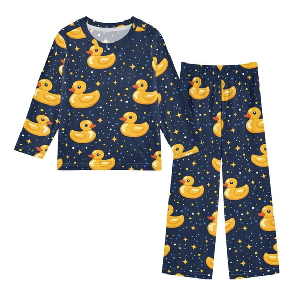 Duck Cozy Soft Long Sleeves Top and Pants 2 Piece Cool Pjs Pajamas Set Sleepwear Size 3-11Y