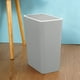 thumbnail image 5 of Basurero pequeño para baño con tapa a presión, de plástico de 1.6 galones con tapa emergente para controlar olores, ideal para baños, oficinas, dormitorios, salas de estar. Aestivo | Gris |, 5 of 7
