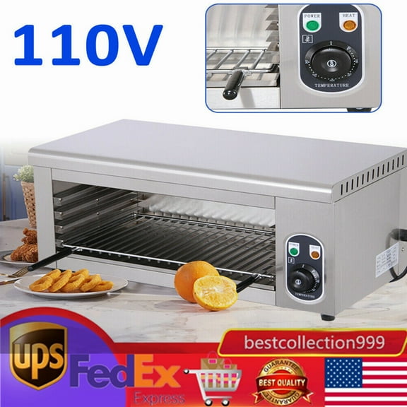 Cheese Melter Electric Salamander Broiler Restaurant Kitchen BBQ Gril Countertop