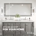 thumbnail image 2 of Eviva Aberdeen 72" Gray Framed Bathroom Wall Mirror, 2 of 7