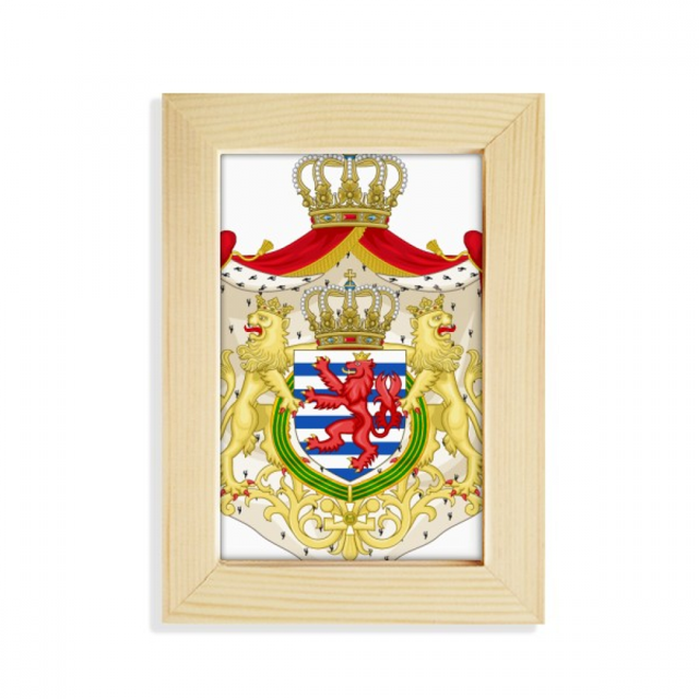 Luxembourg National Emblem Country Symbol Desktop Display Photo Frame Picture Art Painting 5x7 inch