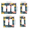 thumbnail image 2 of Yayeee Rocker Switch Wall Plate 3-Gang 6.5"x4.6" Home Decorative Outlet Cover, Pink Floral Flamingo, 2 of 6