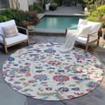thumbnail image 6 of Addison Rugs Chantille Indoor/Outdoor Transitional Geometric, Abstract Linen Washable Round Rug, 8' x 8', 6 of 6