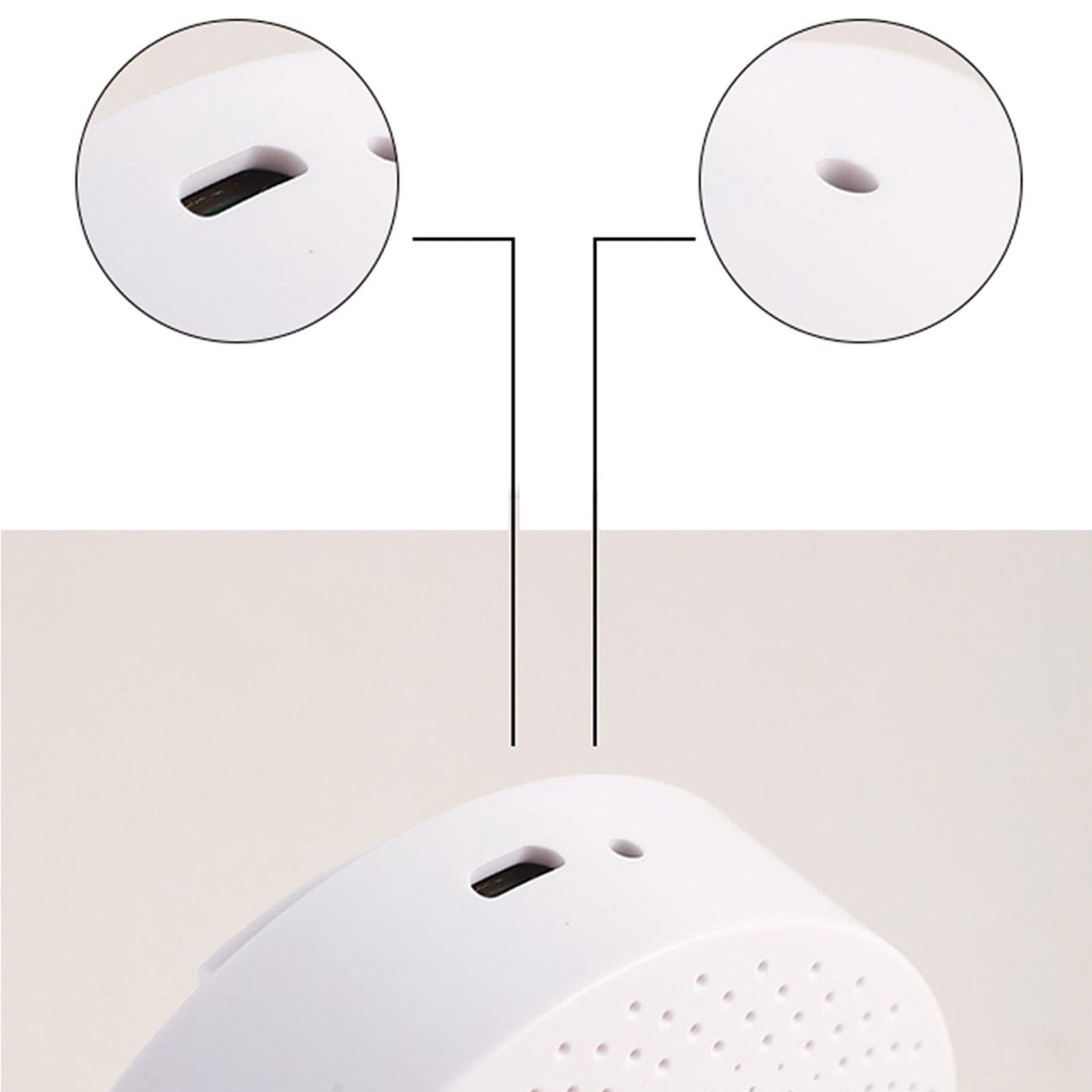 CHENGSI for Tuya Smart 6-in-1 Air Quality Detector for wifi Compatible - Monitors PM2.5 Formaldehyde VOC Temperature Humidity - USB Powered Environmental Sensor for Home Office