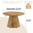 thumbnail image 4 of Noble House 23.6" Round Coffee Table,Minimalist Design,Wood, 4 of 10