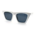 thumbnail image 4 of Womens Gothic Square Rectangle Cat Eye Plastic Fashion Sunglasses [White - Black], 4 of 8