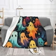 thumbnail image 3 of Halloween Throw Blankets Super Soft Blanket Halloween Bat Pumpkin Cozy Blanket for Bedroom and Living Room 50"X40", 3 of 6