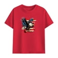 thumbnail image 4 of Boys Red 2 Piece Cotton Short Sleeve T Shirt and Elastic Waist Shorts Set Kids Summer Casual Outfit,Size 7 T, 4 of 9