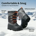 thumbnail image 4 of Dream Pairs Kids Boys & Girls Knee High Waterproof Insulation Non-Slip Outdoor Winter Snow Boots KNORTH NAVY/GREY/ORANGE Size 4 Big Kid, 4 of 7