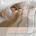 thumbnail image 4 of 3 Piece Beige Ombre Duvet Cover Set California King,Microfiber Comforter/Quilt Cover with Corner Ties and 2 Pillowcases,Modern Geometric Abstract Aesthetic Cream Soft Bedding with Zipper Closure, 4 of 8