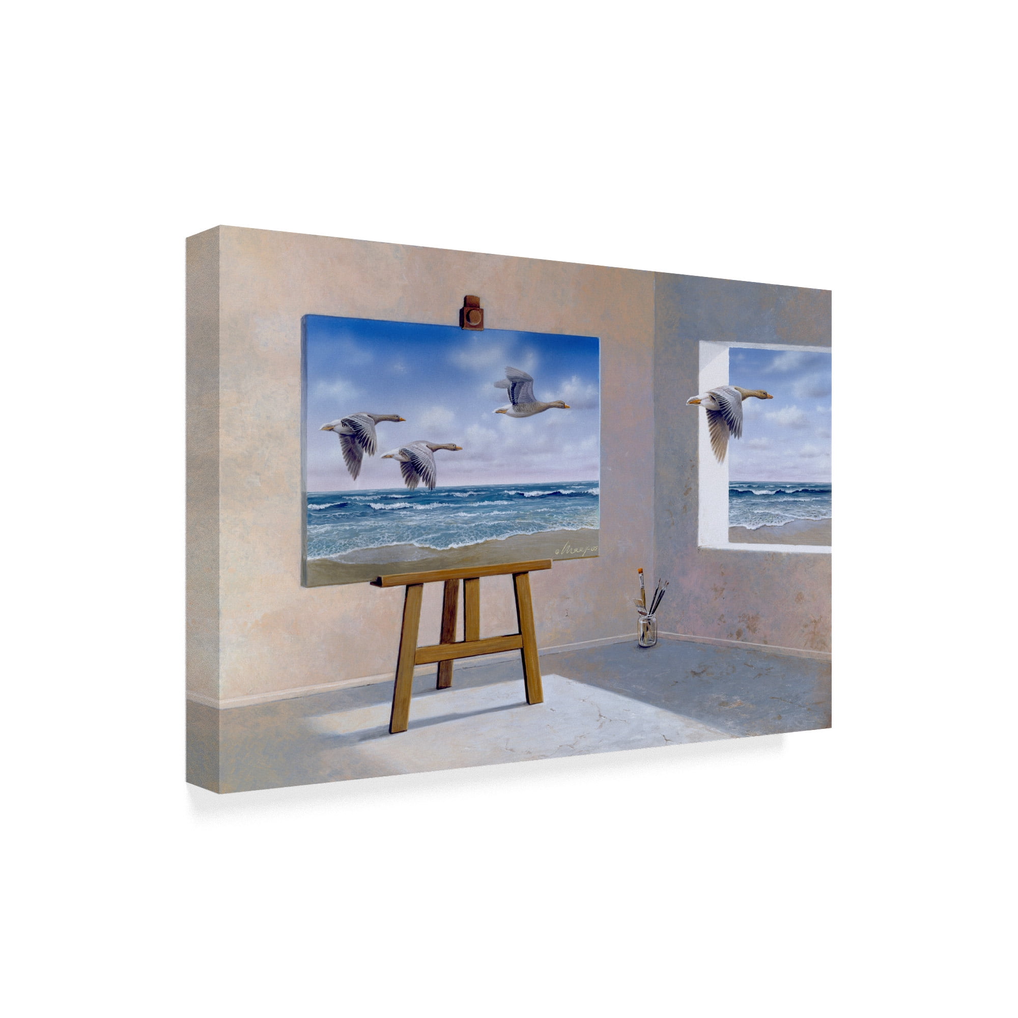 Trademark Fine Art 'Goose Flying' Canvas Art by Harro Maass