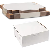 MT Products White Cake Boxes- 6" x 6" x 4" Bakery Boxes No-Window - Pack of 250